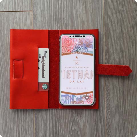 Origami Leather ミニポシェット ナチュラル